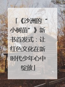 《沙洲的“小树苗”》新书首发式：让红色文化在新时代少年心中绽放