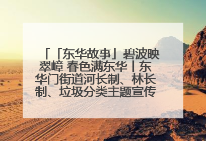 「东华故事」碧波映翠嶂 春色满东华丨东华门街道河长制、林长制、垃圾分类主题宣传如火如荼中
