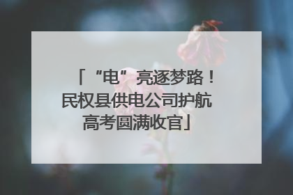 “电”亮逐梦路！民权县供电公司护航高考圆满收官