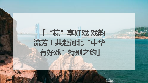 “粽”享好戏 戏韵流芳！共赴河北“中华有好戏”特别之约