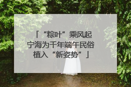 “粽叶”乘风起 宁海为千年端午民俗植入“新姿势”