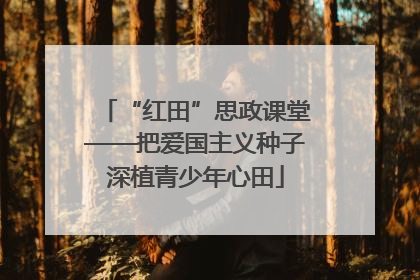 “红田”思政课堂——把爱国主义种子深植青少年心田