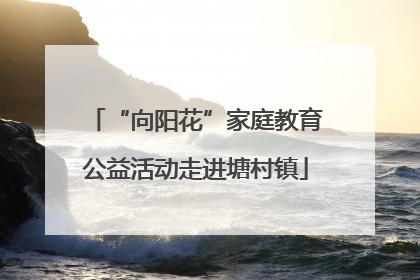 “向阳花”家庭教育公益活动走进塘村镇
