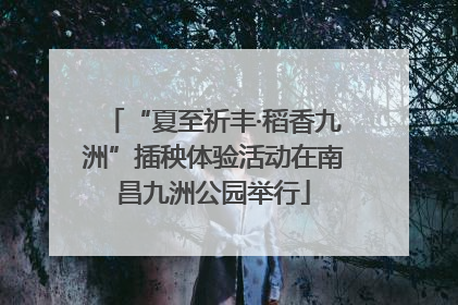 “夏至祈丰·稻香九洲”插秧体验活动在南昌九洲公园举行