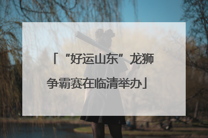 “好运山东”龙狮争霸赛在临清举办
