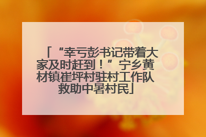 “幸亏彭书记带着大家及时赶到！”宁乡黄材镇崔坪村驻村工作队救助中暑村民