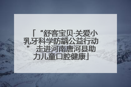 “舒客宝贝·关爱小乳牙科学防龋公益行动” 走进河南唐河县助力儿童口腔健康
