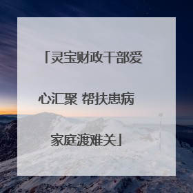 灵宝财政干部爱心汇聚 帮扶患病家庭渡难关
