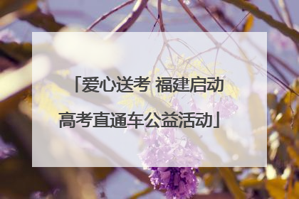 爱心送考 福建启动高考直通车公益活动