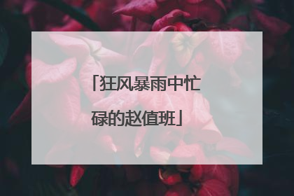 狂风暴雨中忙碌的赵值班