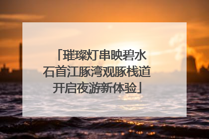 璀璨灯串映碧水 石首江豚湾观豚栈道开启夜游新体验