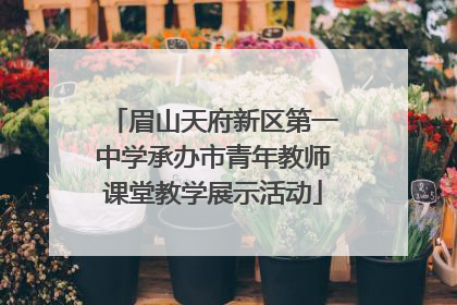 眉山天府新区第一中学承办市青年教师课堂教学展示活动