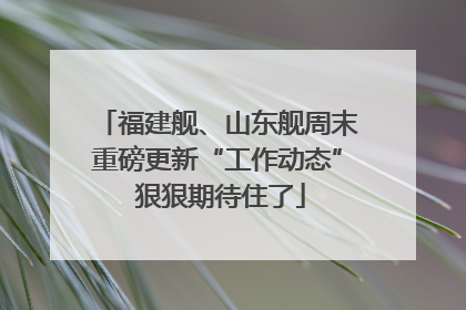 福建舰、山东舰周末重磅更新“工作动态” 狠狠期待住了