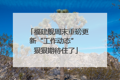 福建舰周末重磅更新“工作动态”  狠狠期待住了