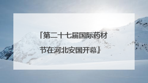 第二十七届国际药材节在河北安国开幕