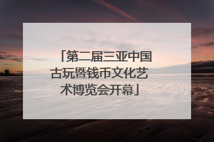 第二届三亚中国古玩暨钱币文化艺术博览会开幕