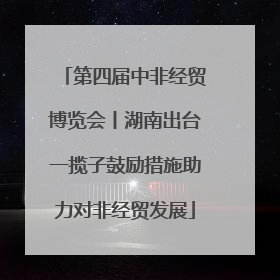 第四届中非经贸博览会丨湖南出台一揽子鼓励措施助力对非经贸发展