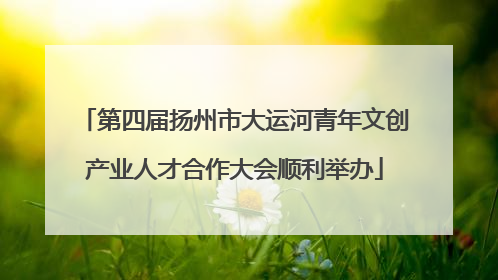 第四届扬州市大运河青年文创产业人才合作大会顺利举办