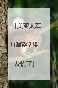 美亚太军力调整？盟友慌了