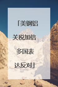 美钢铝关税加倍 多国表达反对