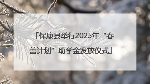 保康县举行2025年“春蕾计划”助学金发放仪式