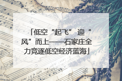 低空“起飞” 迎“风”而上——石家庄全力竞逐低空经济蓝海
