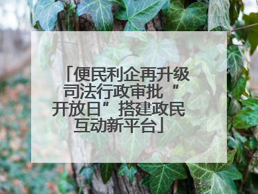 便民利企再升级 司法行政审批“开放日”搭建政民互动新平台