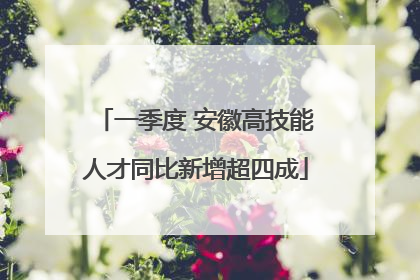 一季度 安徽高技能人才同比新增超四成