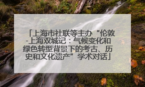 上海市社联等主办“伦敦-上海双城记：气候变化和绿色转型背景下的考古、历史和文化遗产”学术对话
