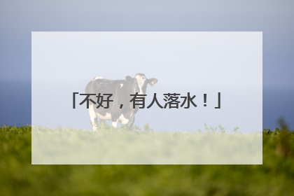 不好，有人落水！