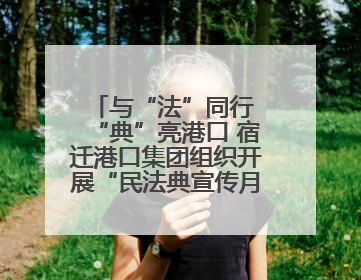 与“法”同行 “典”亮港口 宿迁港口集团组织开展“民法典宣传月”系列活动