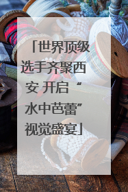 世界顶级选手齐聚西安 开启“水中芭蕾”视觉盛宴