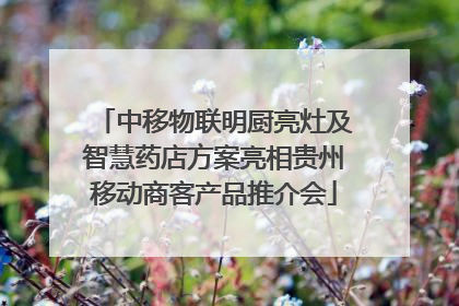 中移物联明厨亮灶及智慧药店方案亮相贵州移动商客产品推介会