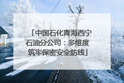 中国石化青海西宁石油分公司：多维度筑牢保密安全防线