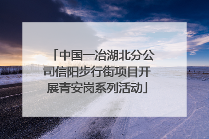中国一冶湖北分公司信阳步行街项目开展青安岗系列活动
