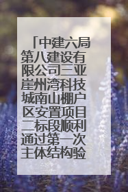 中建六局第八建设有限公司三亚崖州湾科技城南山棚户区安置项目二标段顺利通过第一次主体结构验收