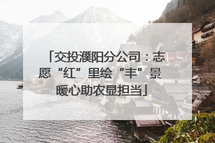 交投濮阳分公司：志愿“红”里绘“丰”景 暖心助农显担当