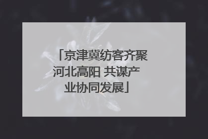 京津冀纺客齐聚河北高阳 共谋产业协同发展