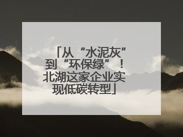 从“水泥灰”到“环保绿”！北湖这家企业实现低碳转型
