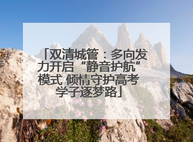 双清城管：多向发力开启“静音护航”模式 倾情守护高考学子逐梦路