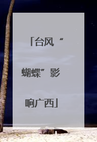 台风“蝴蝶”影响广西