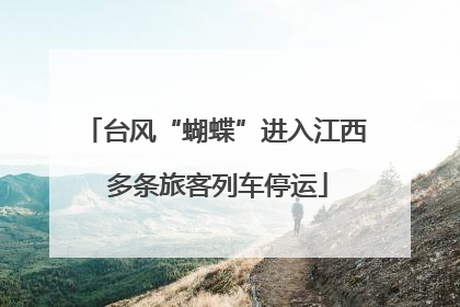 台风“蝴蝶”进入江西 多条旅客列车停运