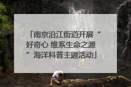 南京沿江街道开展“好奇心 维系生命之源”海洋科普主题活动