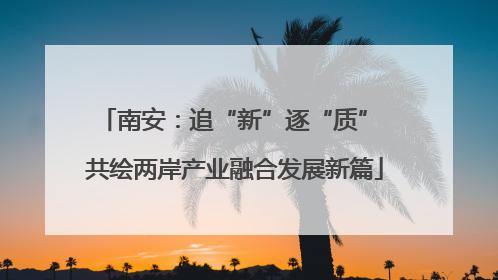 南安：追“新”逐“质” 共绘两岸产业融合发展新篇