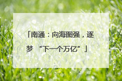南通：向海图强，逐梦 “下一个万亿”