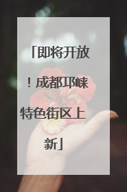 即将开放！成都邛崃特色街区上新