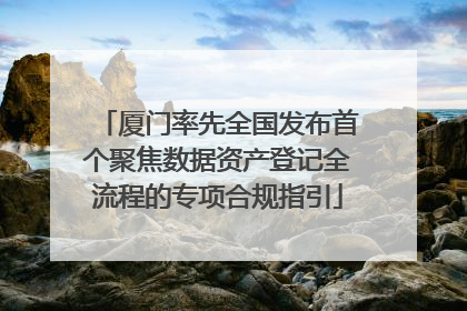 厦门率先全国发布首个聚焦数据资产登记全流程的专项合规指引