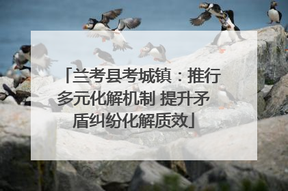 兰考县考城镇：推行多元化解机制 提升矛盾纠纷化解质效