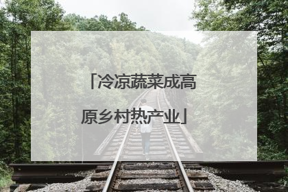 冷凉蔬菜成高原乡村热产业