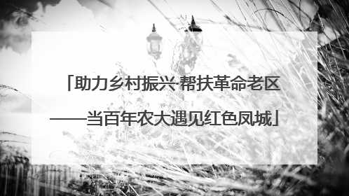 助力乡村振兴·帮扶革命老区——当百年农大遇见红色凤城